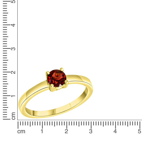 Ring Vergoldet - Roter Granat