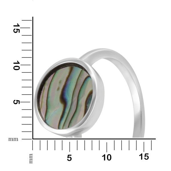 Ring Rhodiniert - Abalone Kreis