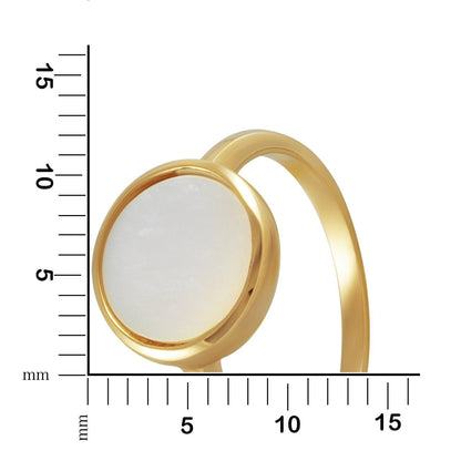 Ring Vergoldet - Perlmutt Kreis