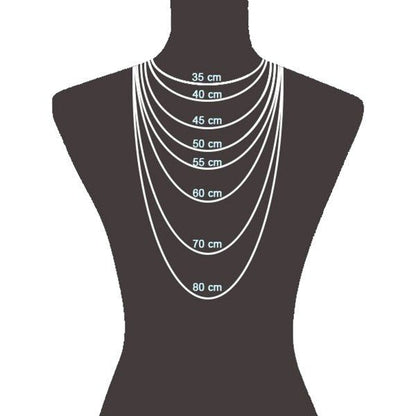 Halskette Rhodiniert - Leuchtender Blautopas