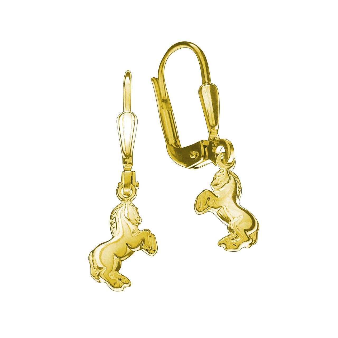Kinder Ohrhänger Vergoldet - Goldiges Pferd