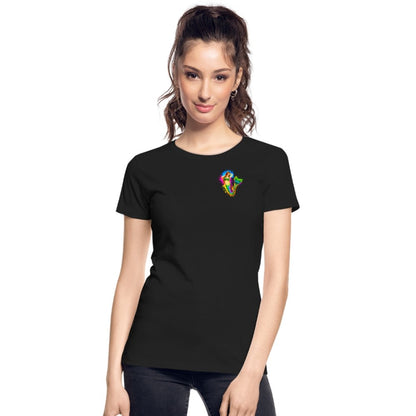 Damen Premium Bio T-Shirt - Magische Meerjungfrau - Schwarz