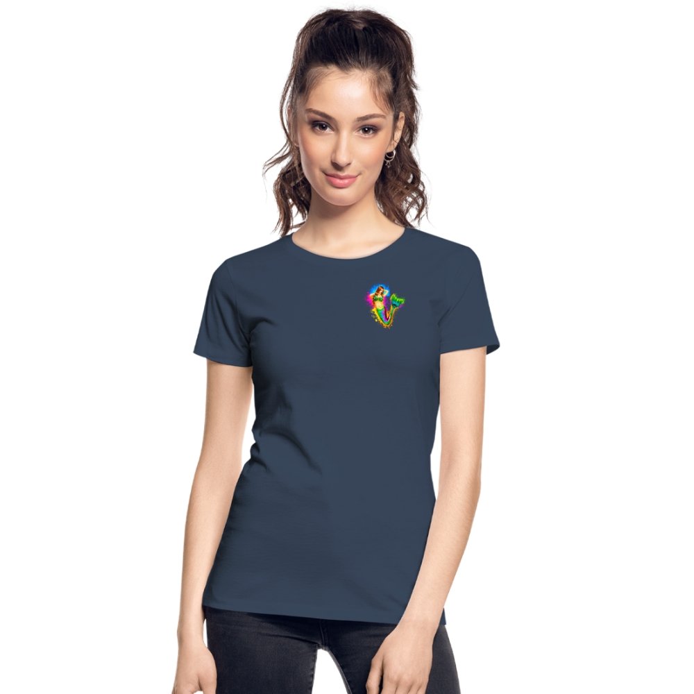 Damen Premium Bio T-Shirt - Magische Meerjungfrau - Navy