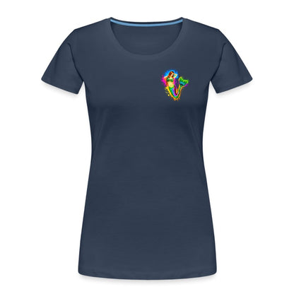 Damen Premium Bio T-Shirt - Magische Meerjungfrau - Navy