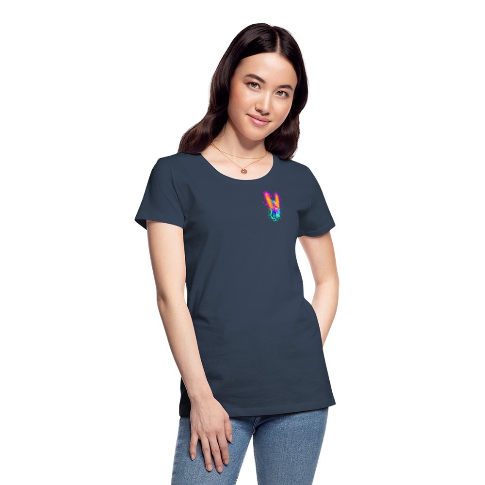 Damen Premium Bio T-Shirt - Magisches Einhorn - Navy