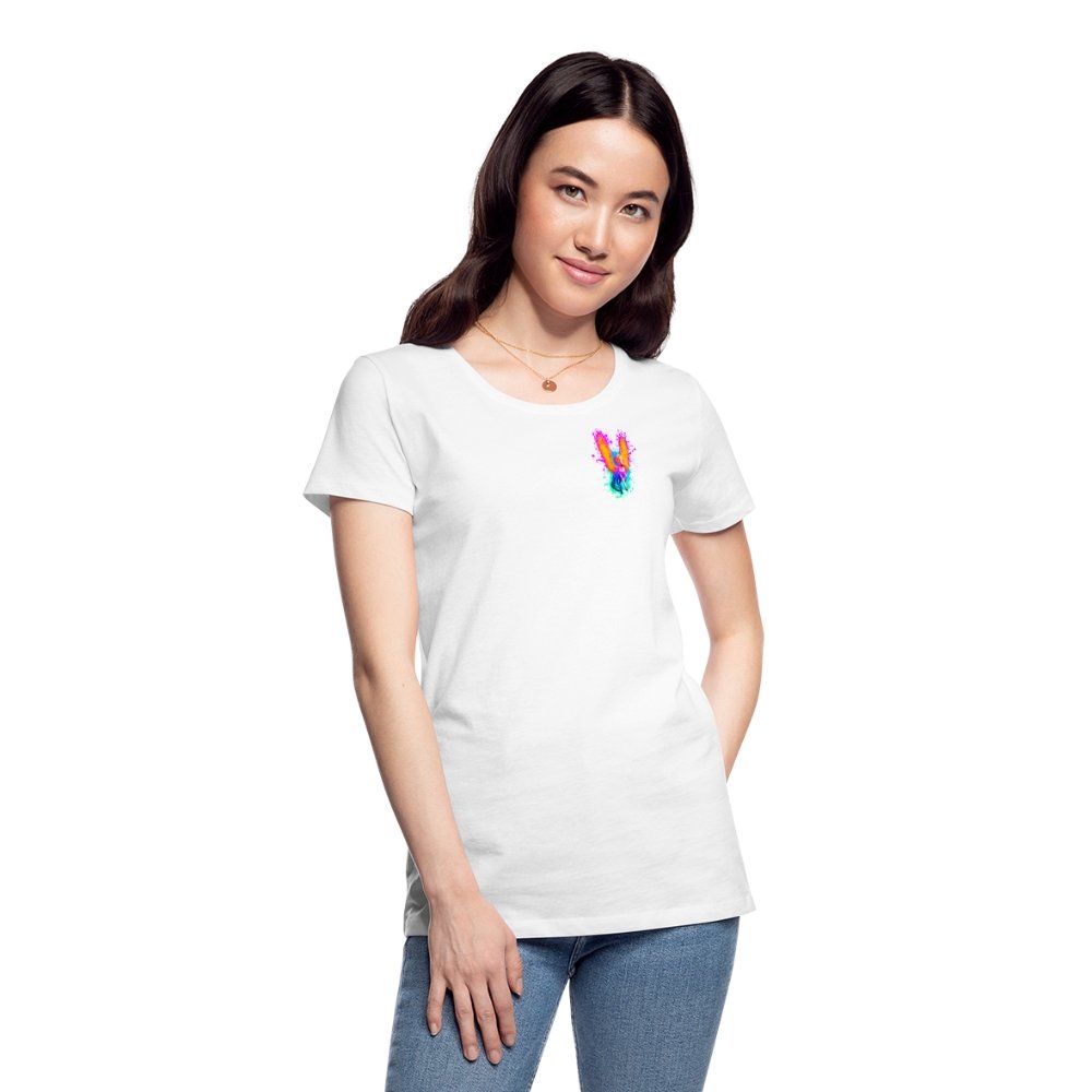 Damen Premium Bio T-Shirt - Magisches Einhorn - weiß