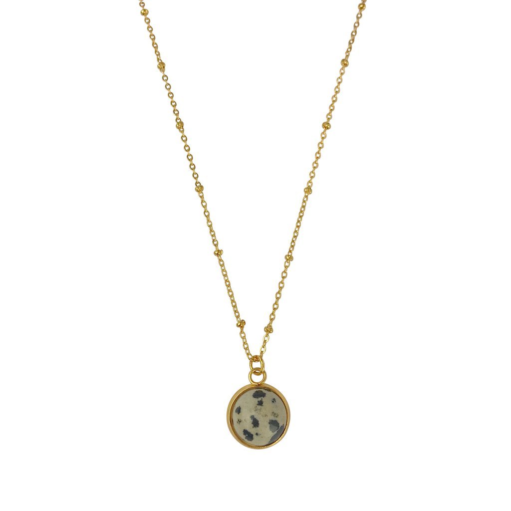 Handgemachte Halskette - Dalmatinischer Jaspis Stein
