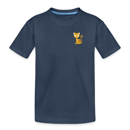 Kids Premium Bio T-Shirt - Mandala Katze - Navy