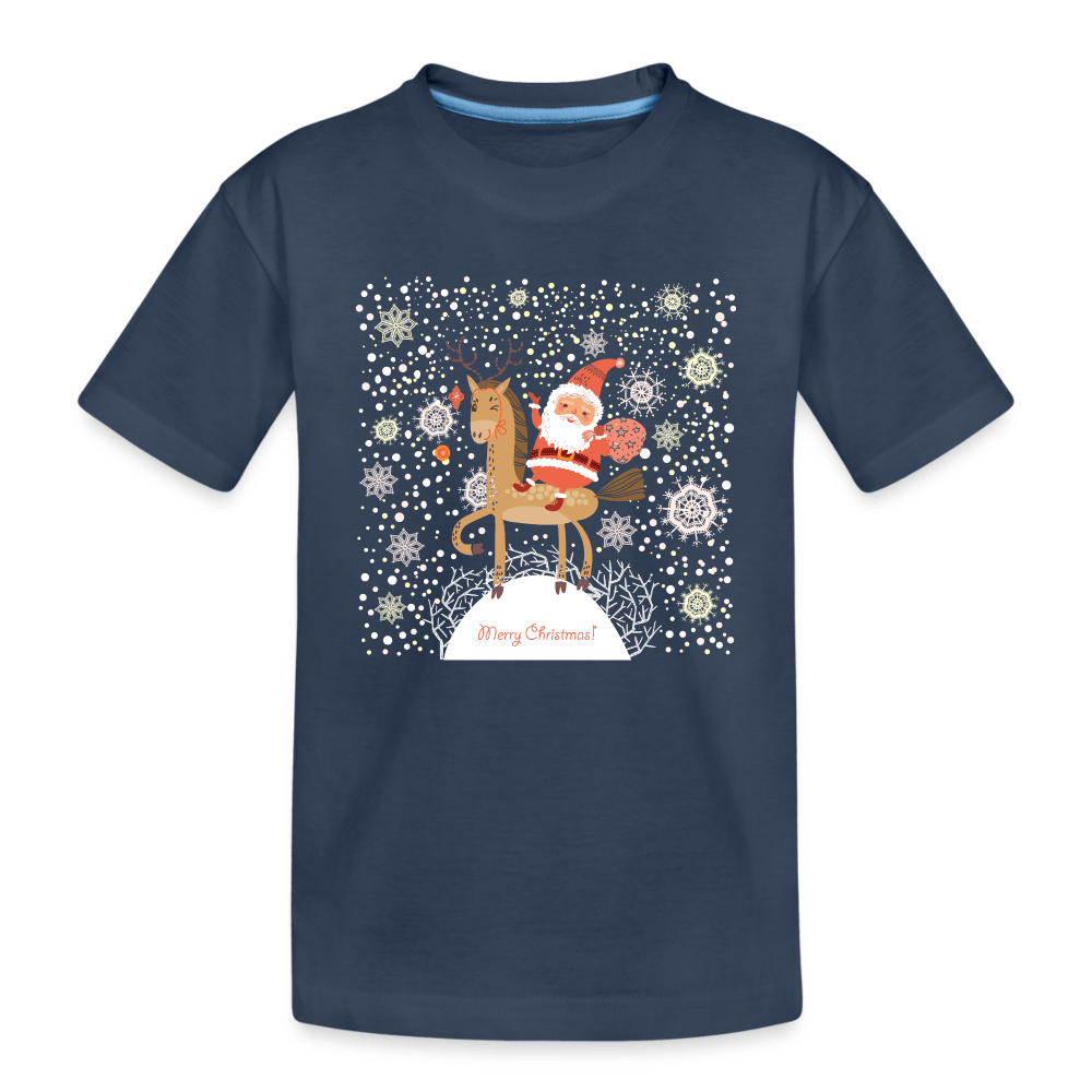 Kinder Premium Bio T-Shirt - Merry Christmas! - Navy