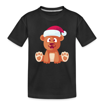 Kinder Premium Bio T-Shirt - Putziger Bär - Schwarz