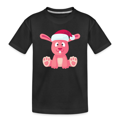 Kids Premium Bio T-Shirt - Putziges Kaninchen - Schwarz