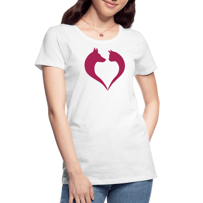 Damen Premium Bio T-Shirt - Liebe - weiß