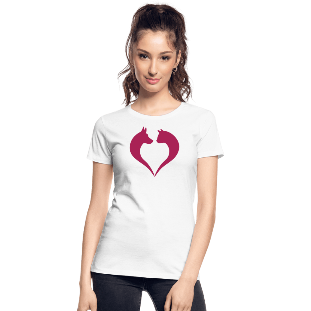 Damen Premium Bio T-Shirt - Liebe - weiß
