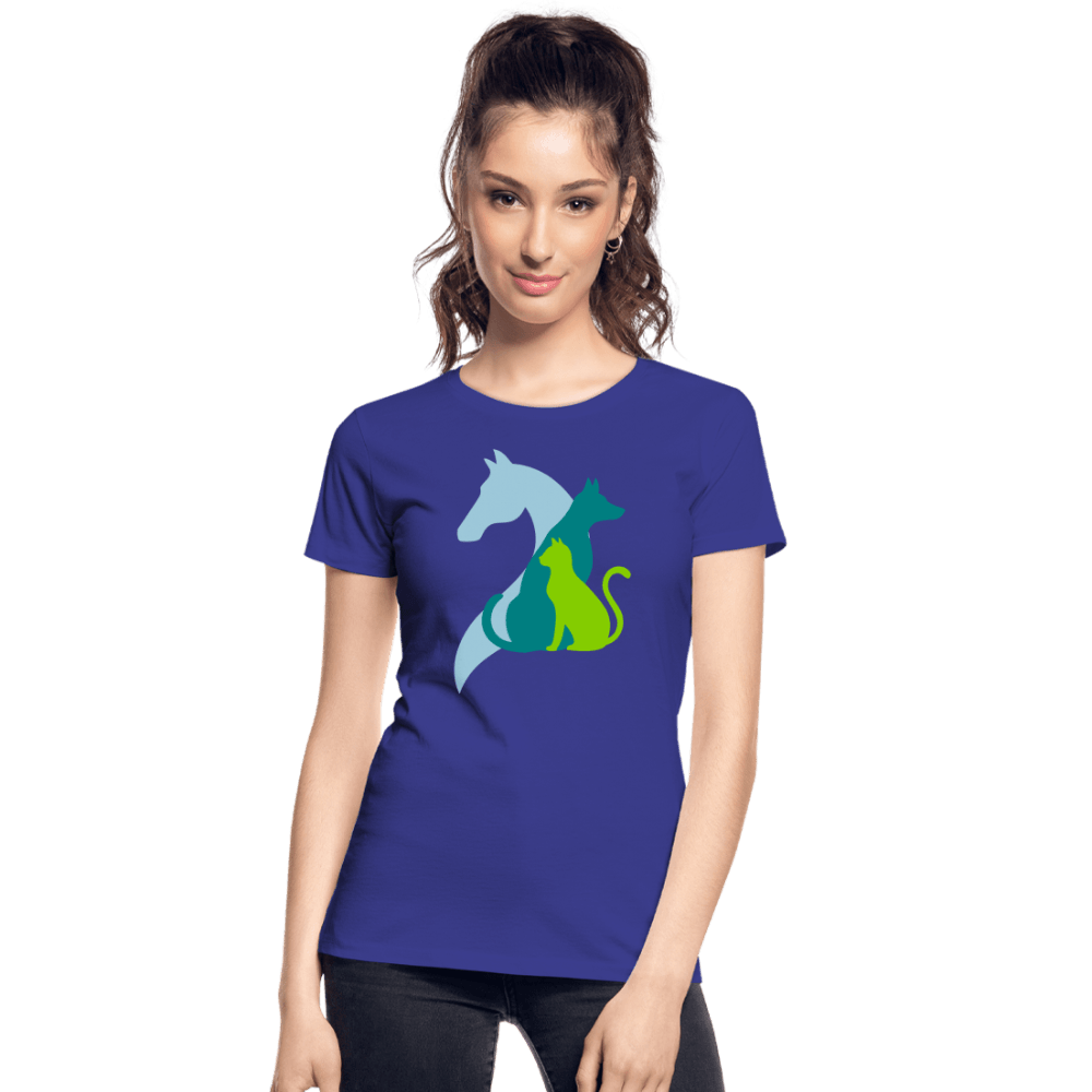 Damen Premium Bio T-Shirt - Tierliebe - Königsblau