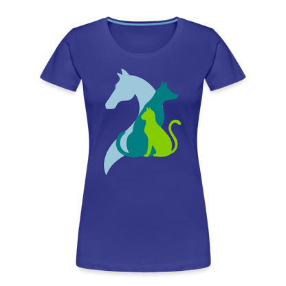 Damen Premium Bio T-Shirt - Tierliebe - Königsblau
